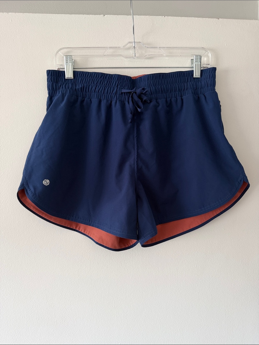 Another Love Activewear Reversible Running Shorts Blue Orange Athletic Sporty M